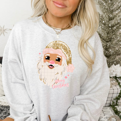 Glitter Pink Santa