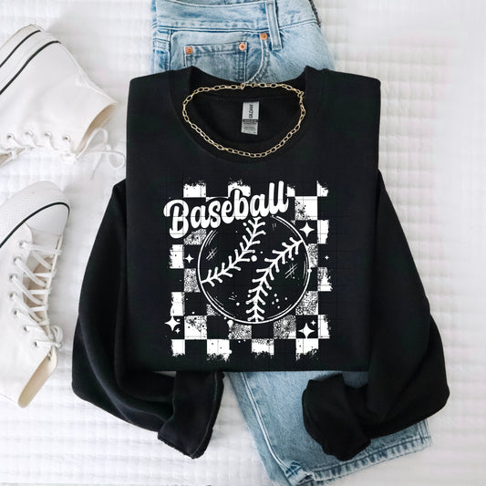 Baseball Distressed Single Color White