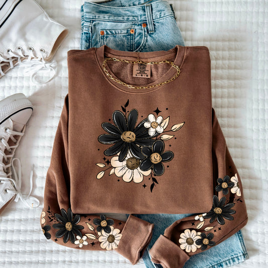 Black and tan florals sleeves