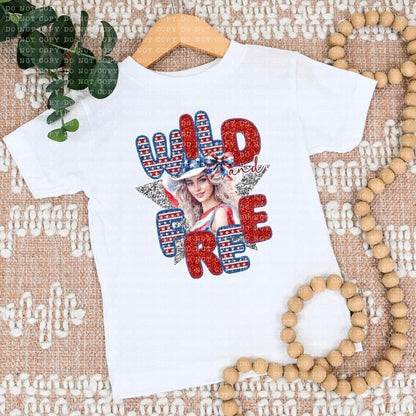 Wild and Free (Light Skin)  Faux Glitter and Faux Embroidery