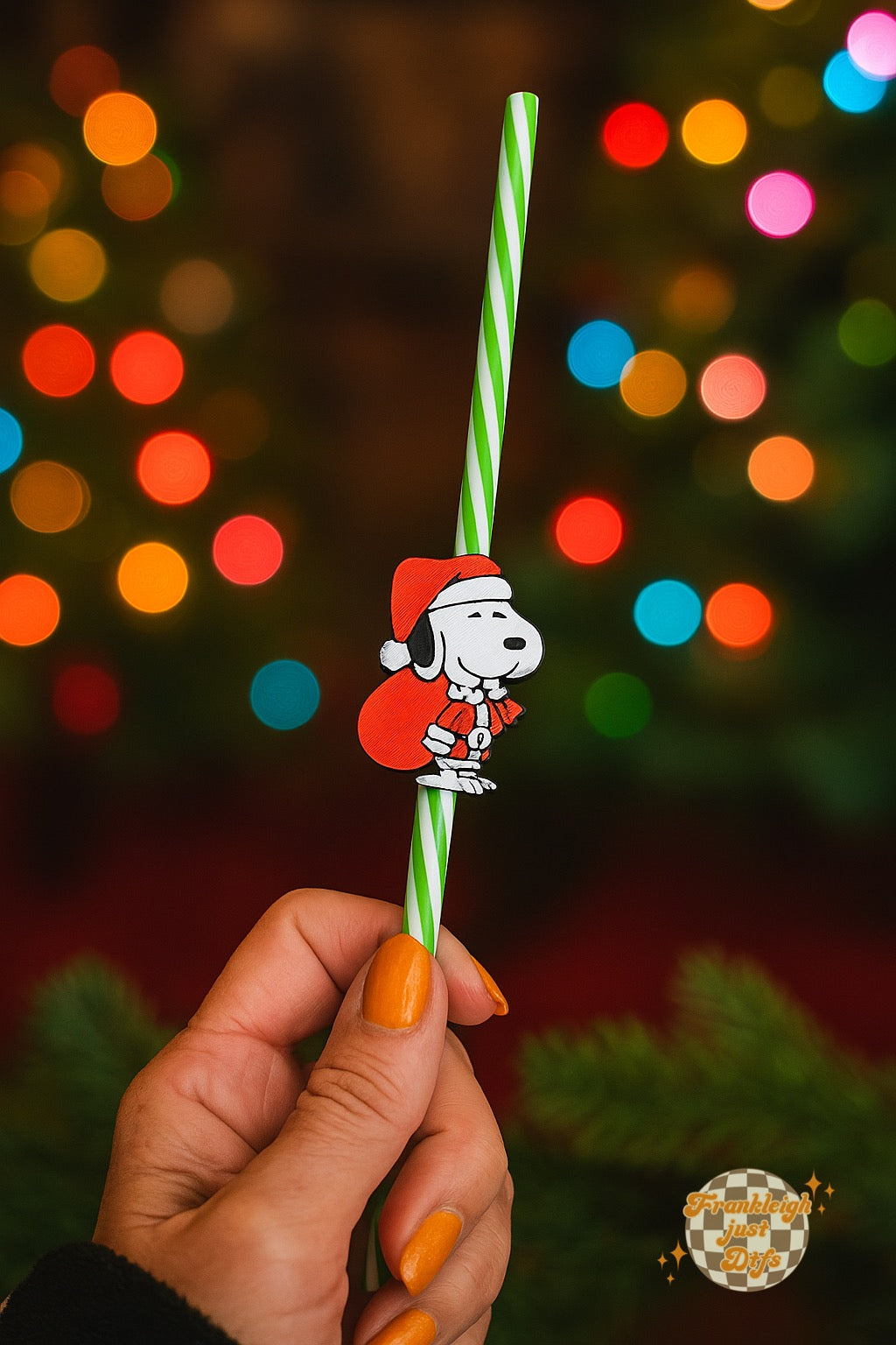 Black and White Beagle Dog Santa