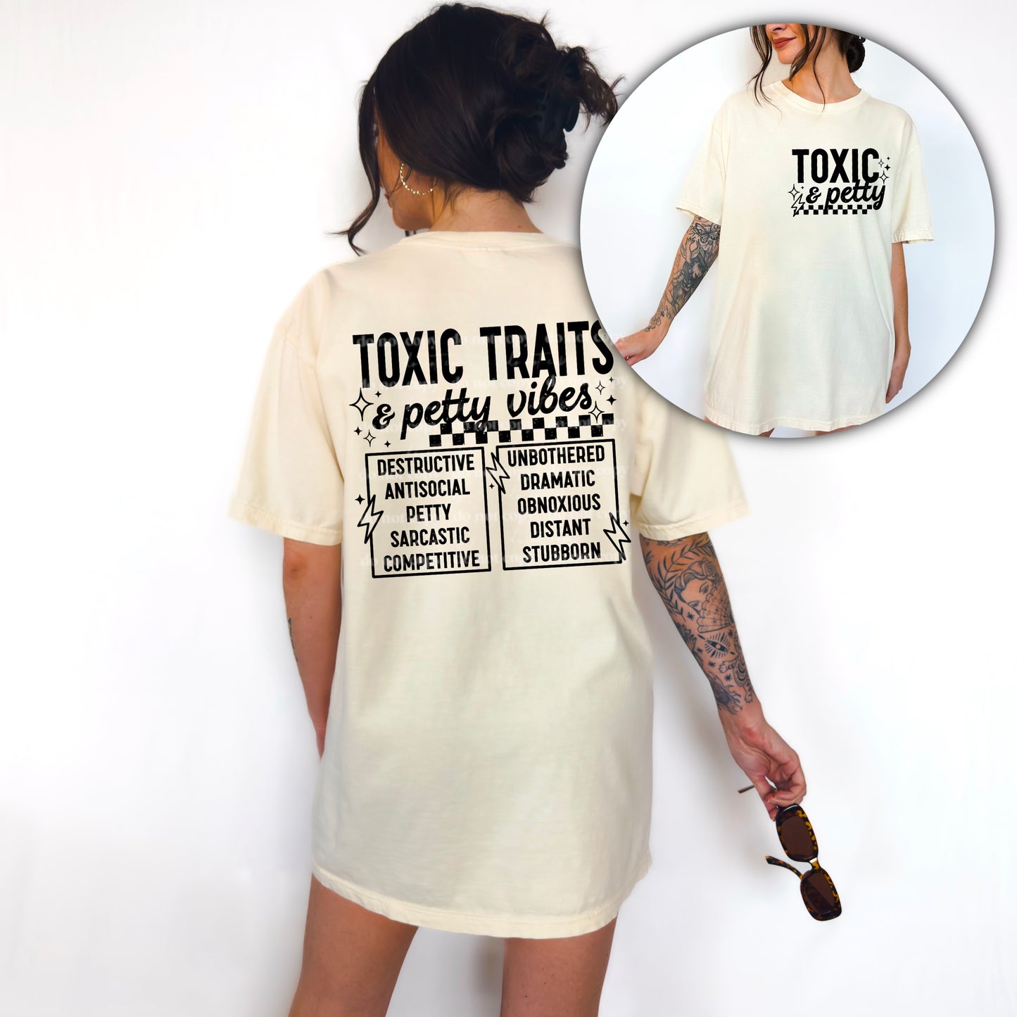 Toxic Traits (pocket and back) black