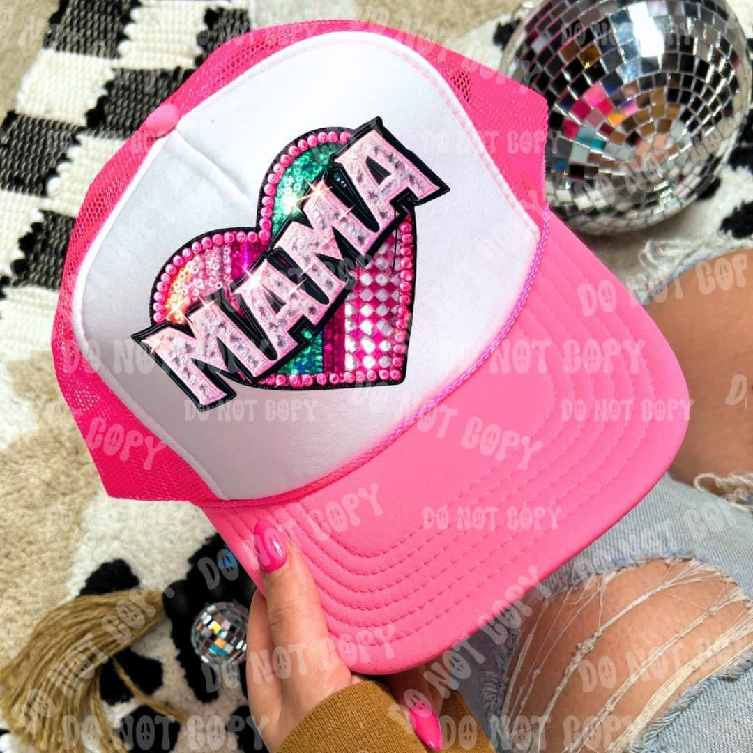 MAMA (Pink) Faux Hat Patch