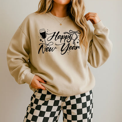 Happy New Years Single Color Black