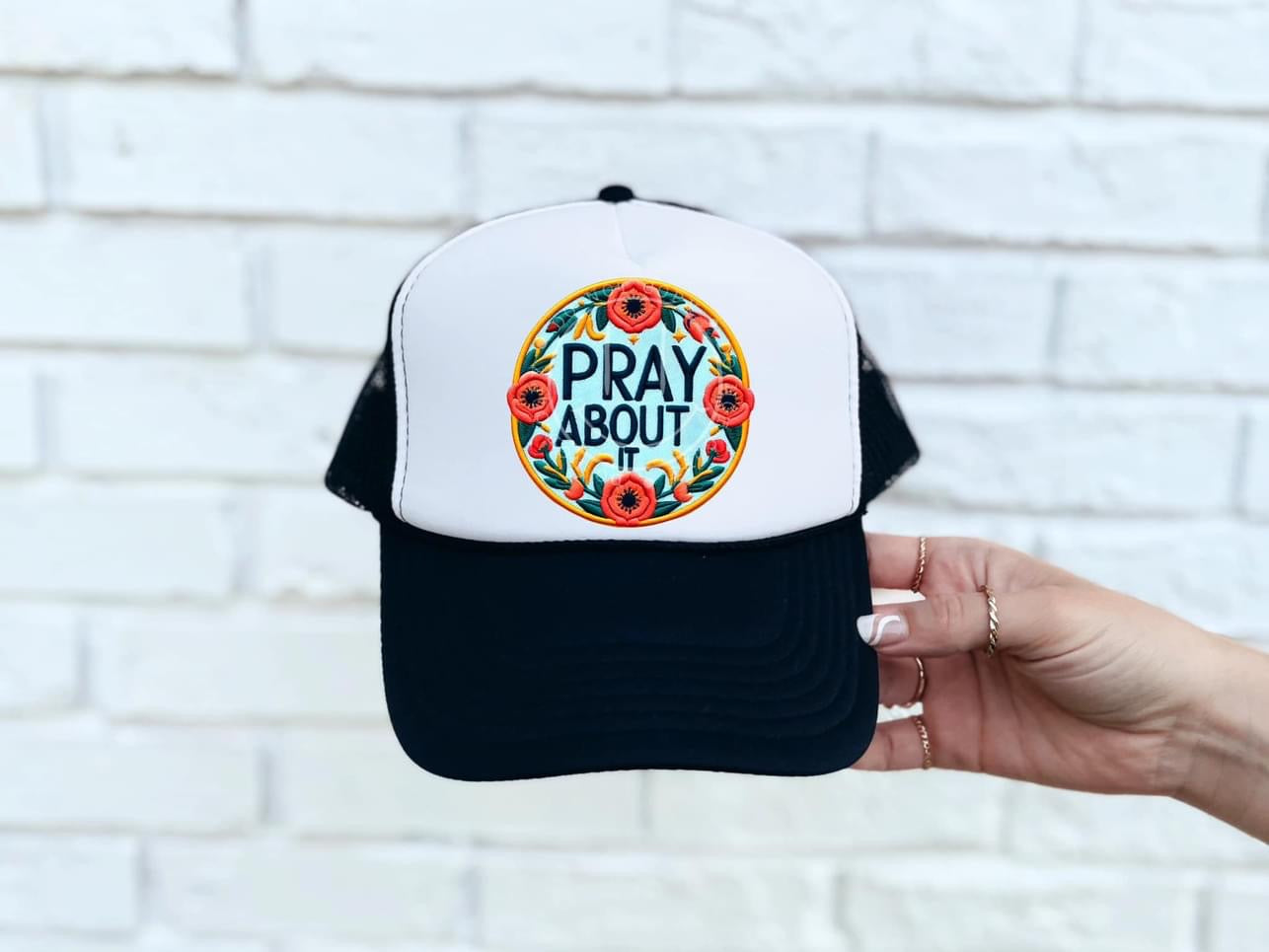 Pray about it Faux DTF Hat Patch