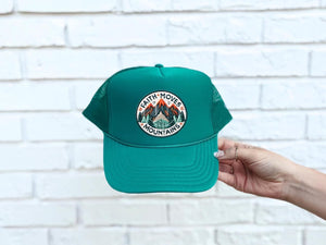 Faith Moves Mountains (Mountain Scene) Neon Faux DTF Hat Patch
