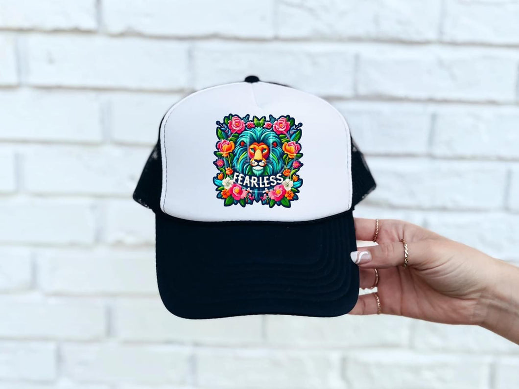 Fearless (Lion) Neon Faux DTF Hat Patch