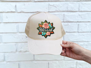 Blessed (boho Colors) Faux DTF Hat Patch