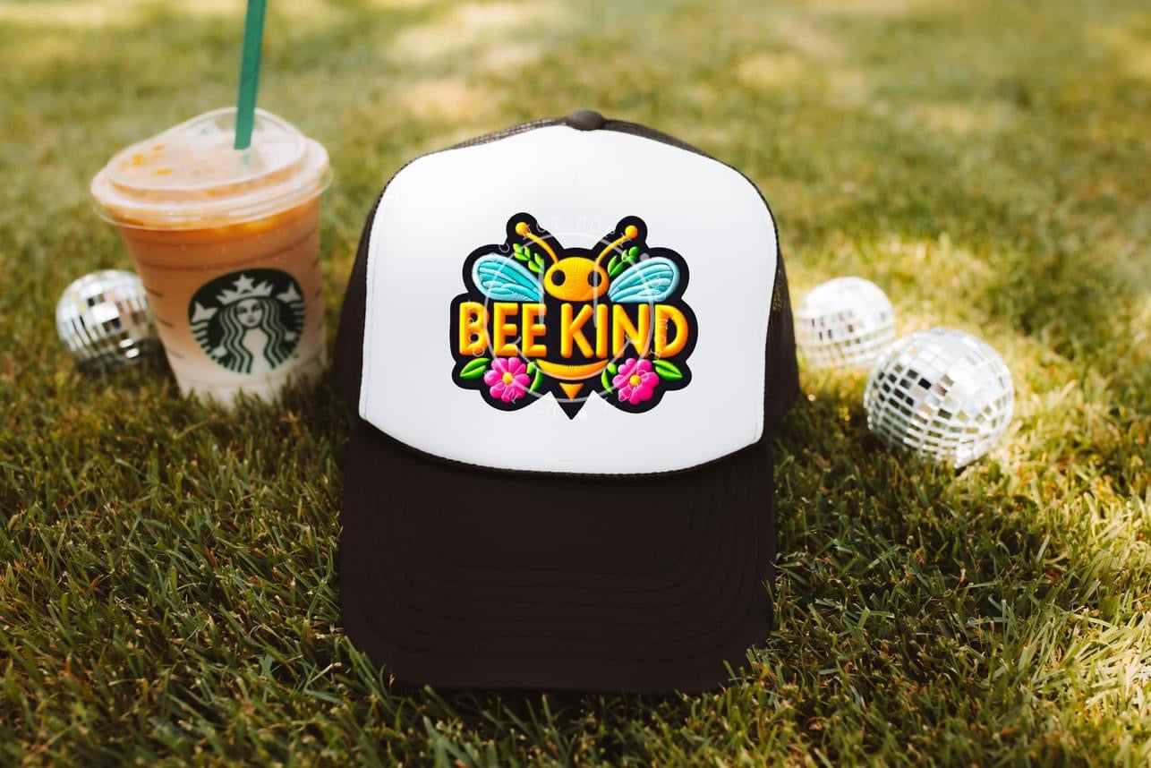 BEE Kind  Neon Faux DTF Hat Patch