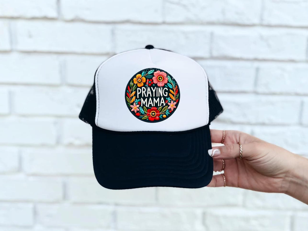 Praying Mama (Round)  Faux DTF Hat Patch