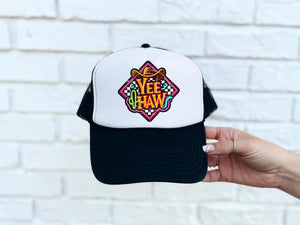YEE HAW  Neon Faux DTF Hat Patch