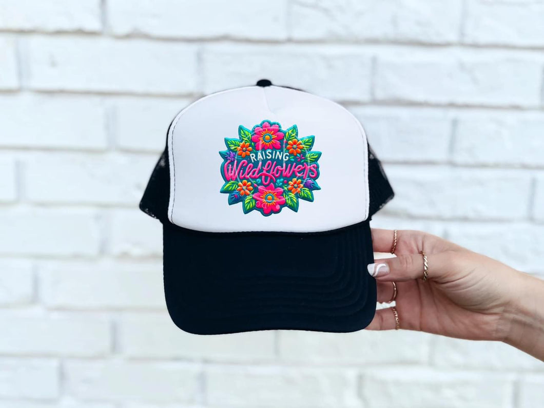 Raising Wildflowers Neon Faux DTF Hat Patch