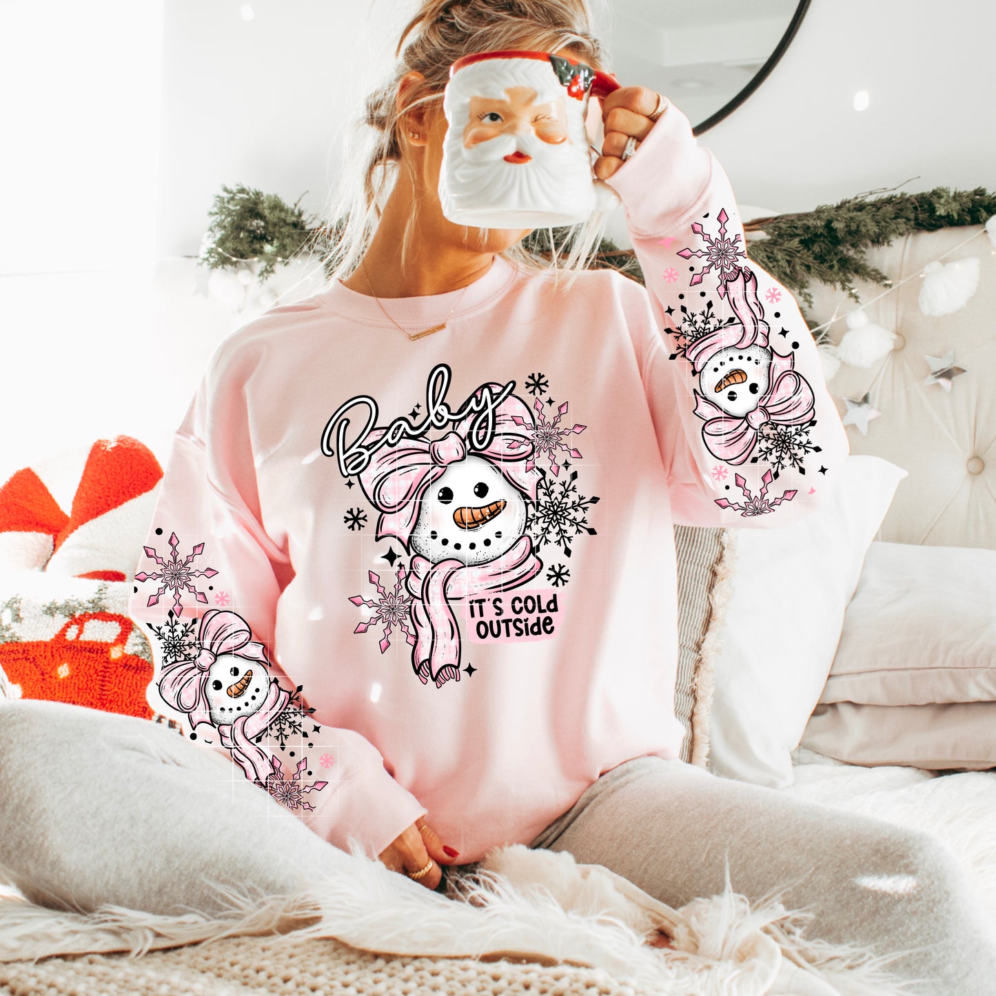 Baby It's Cold Outside Sleeves pink