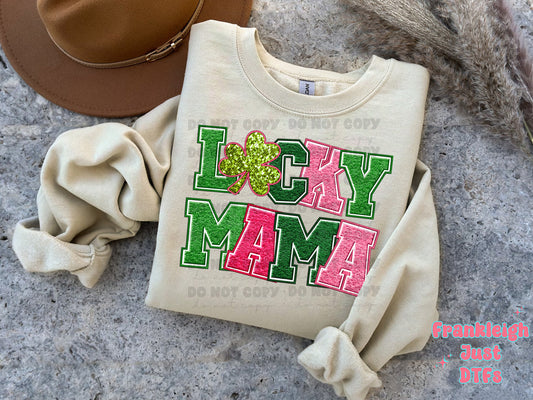 Lucky Mama Faux Chenille