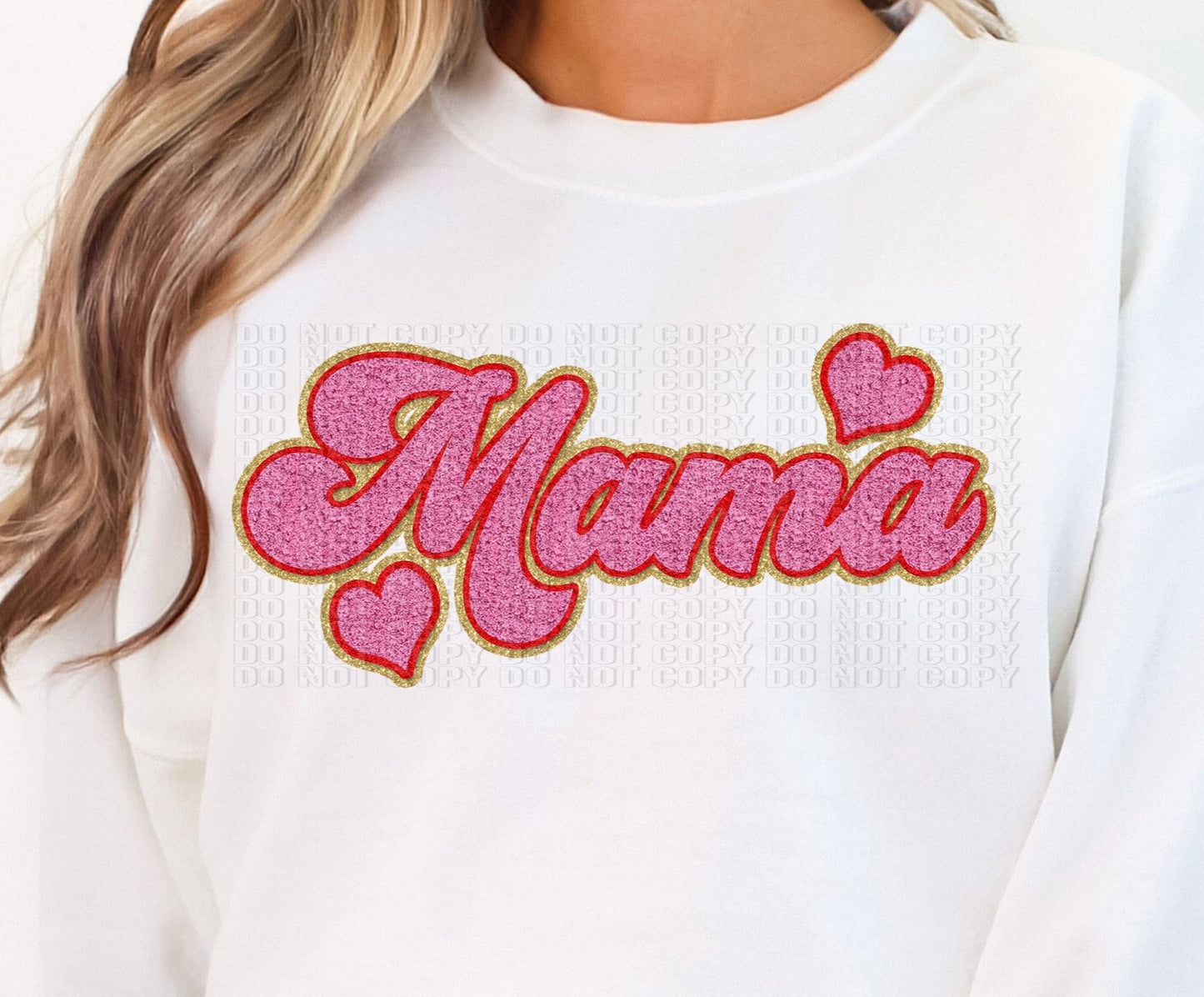 Mama Faux Chenille Patch