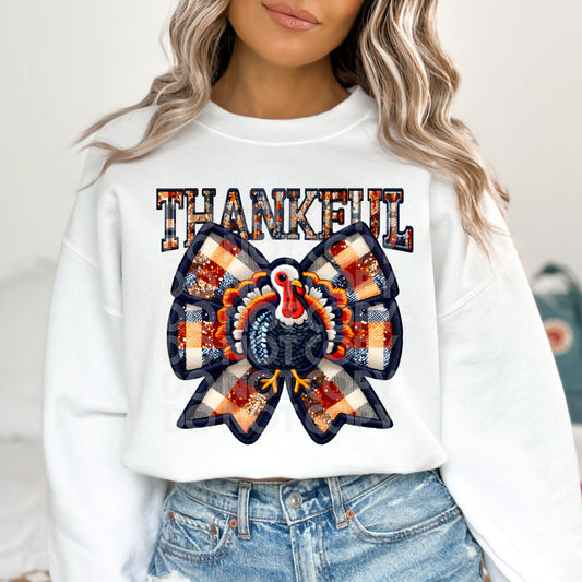 Thankful Bow (Faux Embroidery)