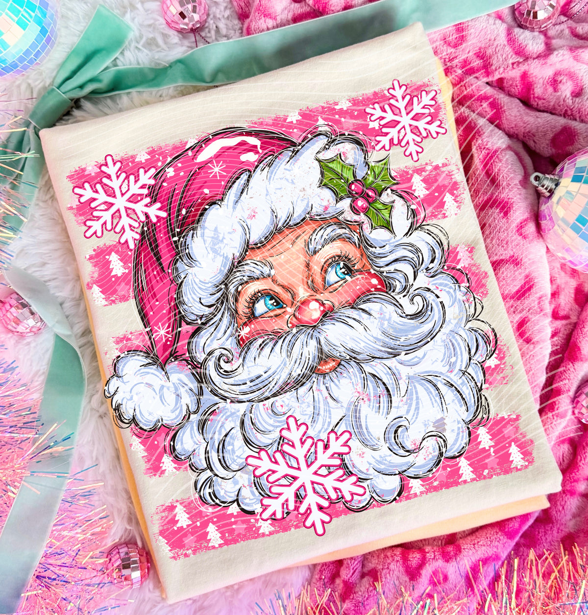 Santa Pink Stripes