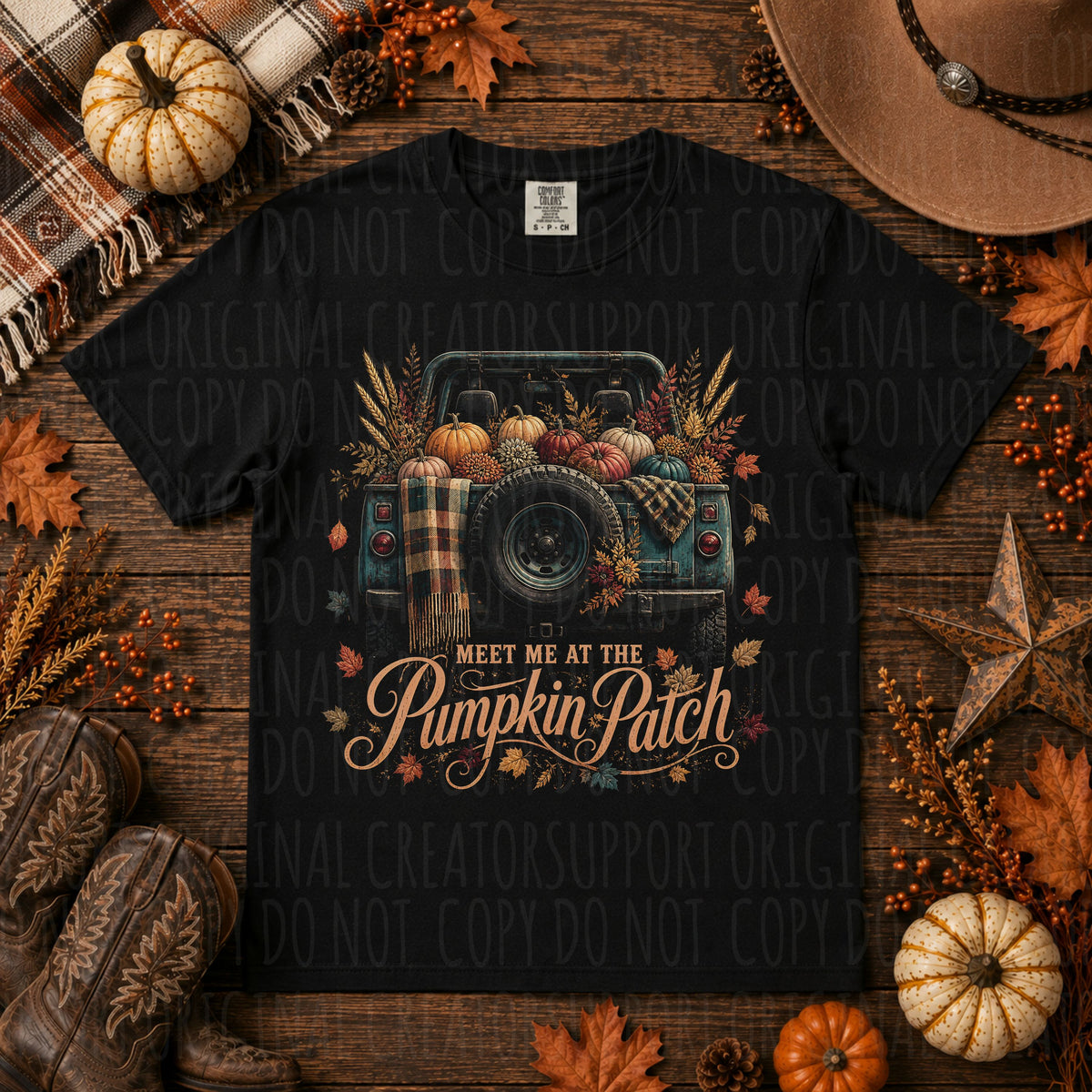 Pumpkin Patch Jeep (Halftone)