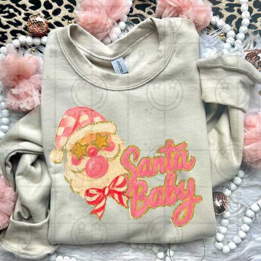 Santa Baby Faux Chenille Patch