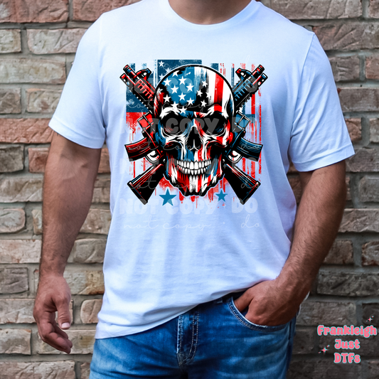 Skull American Flag