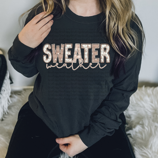 Sweater Weather Faux Embroidery (Fall)