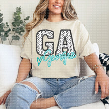 Load image into Gallery viewer, Georgia Dotted Faux Embroidery State
