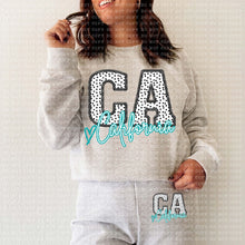 Load image into Gallery viewer, California Dotted Faux Embroidery State
