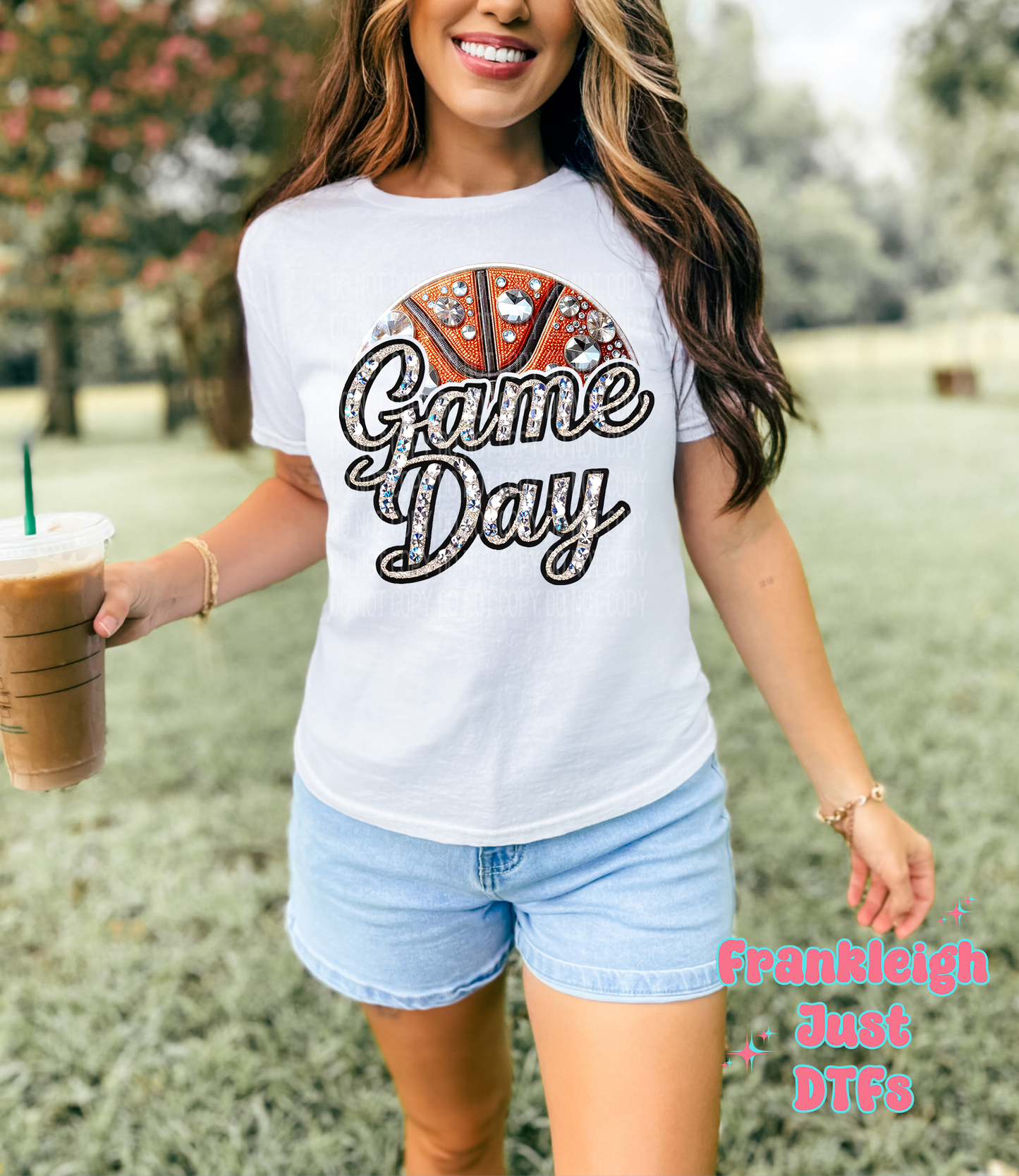 game day basketball bling (faux)