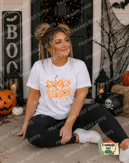 Spooky Season Checkered Star