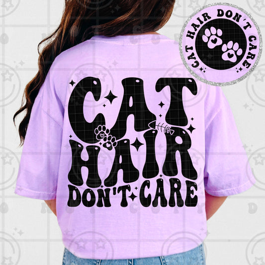 cat hair don't care back image