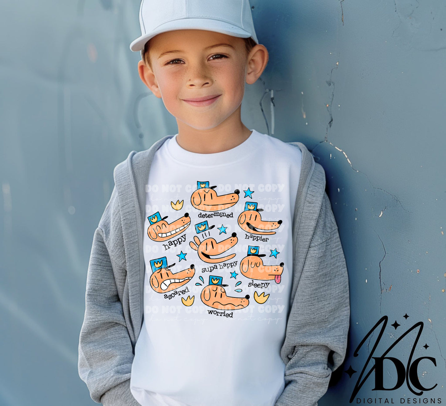 Dog Man Emotions Collage