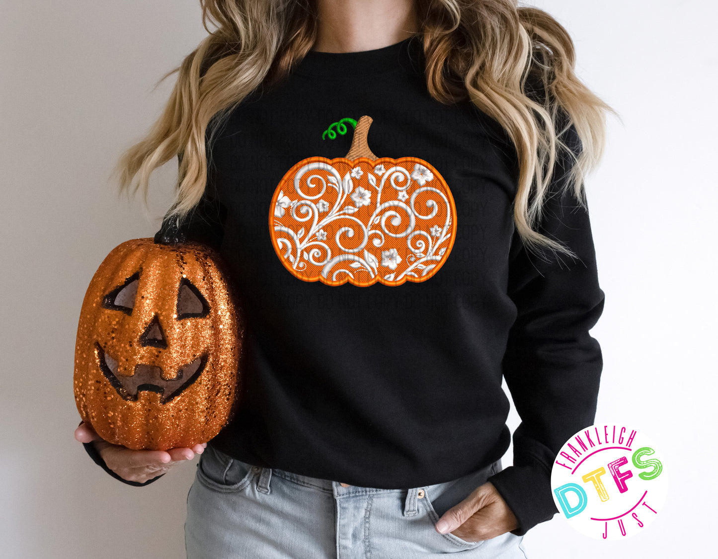 Pumpkin Faux Embroidery