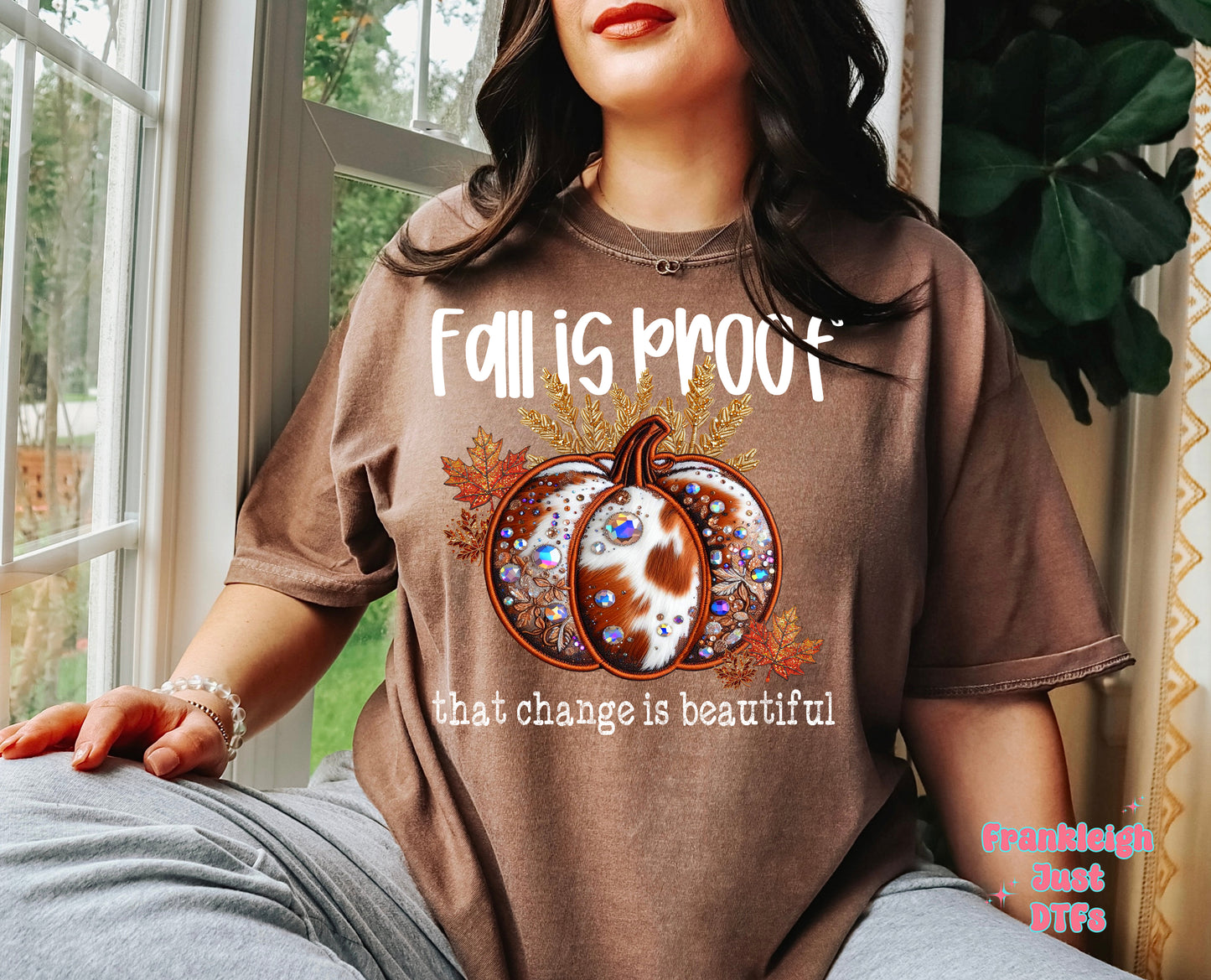 Fall is Proof (White Words) (Faux Glitter)