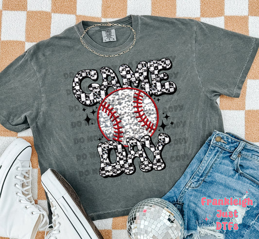 Game Day Baseball Faux Sequins