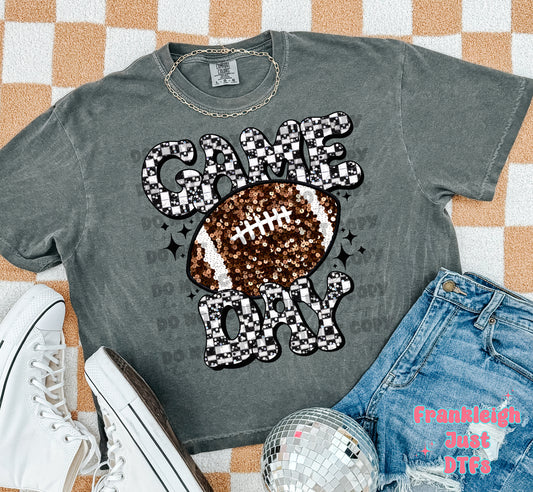 Game Day Football Faux Sequins