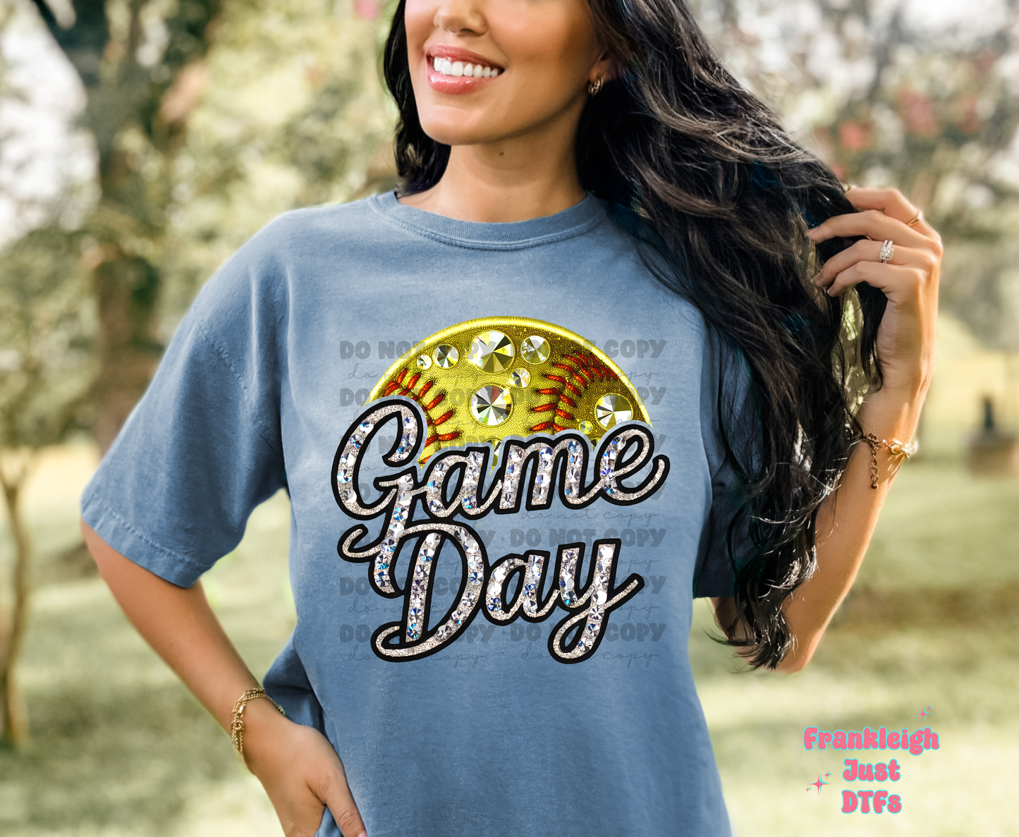 Game Day Softball Faux Bling