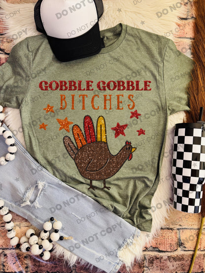 gobble gobble bitches sequin