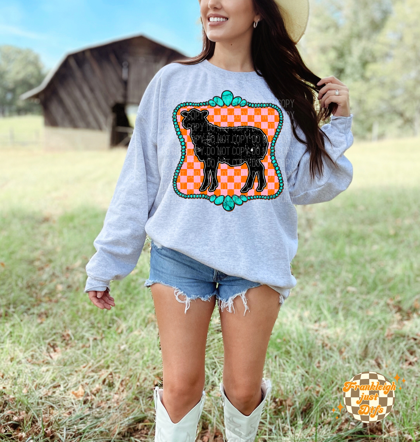 Stock Show Animal Checkered (Pink)