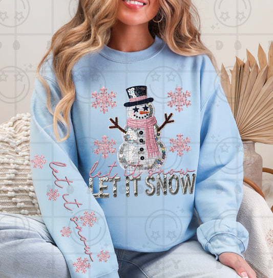 Let it Snow (Faux Sequins) with sleeve