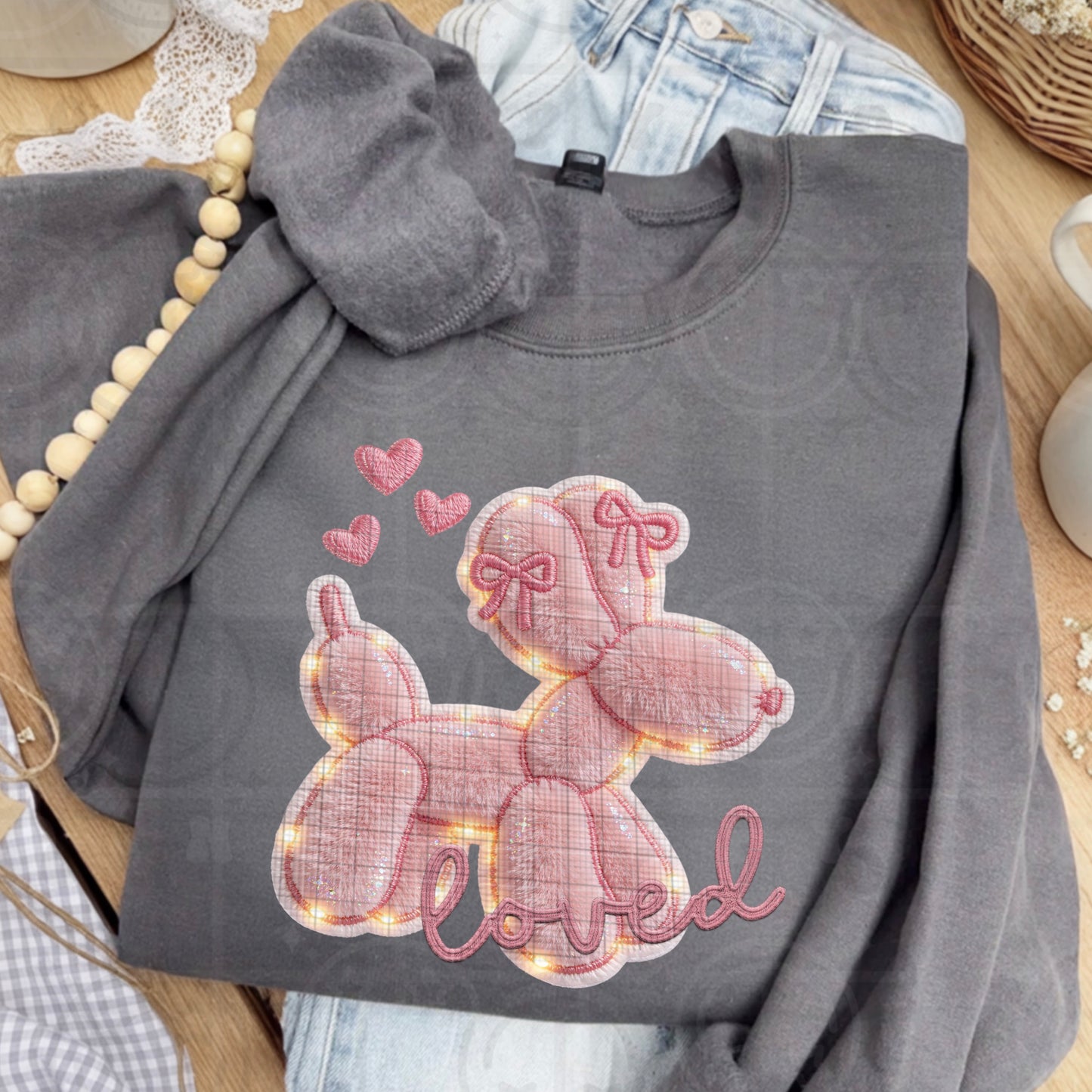 Loved faux light up balloon dog