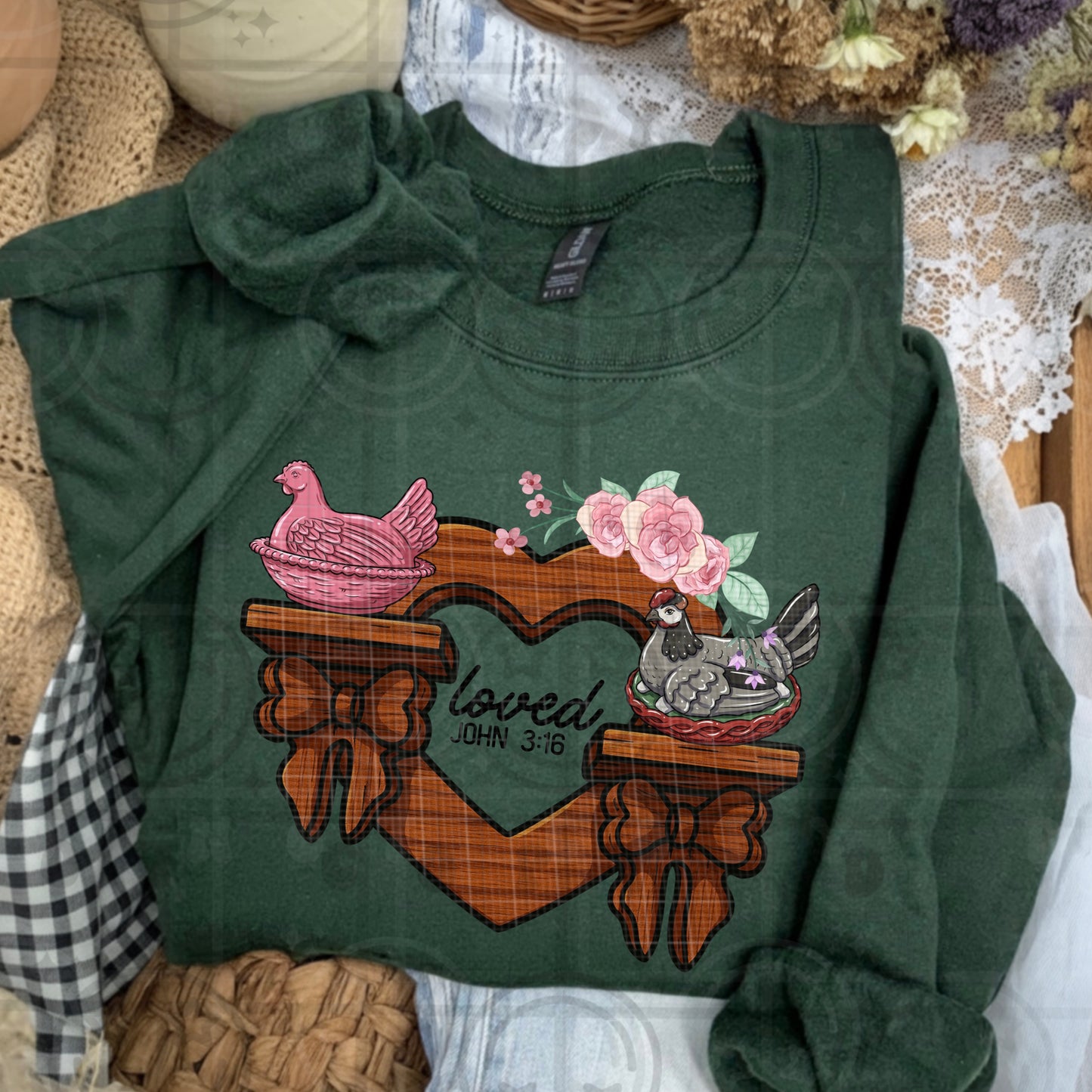 loved john 316 vintage hens on shelf