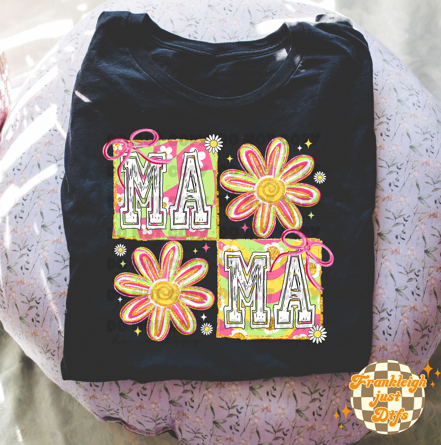 Mama Pink Flower Check