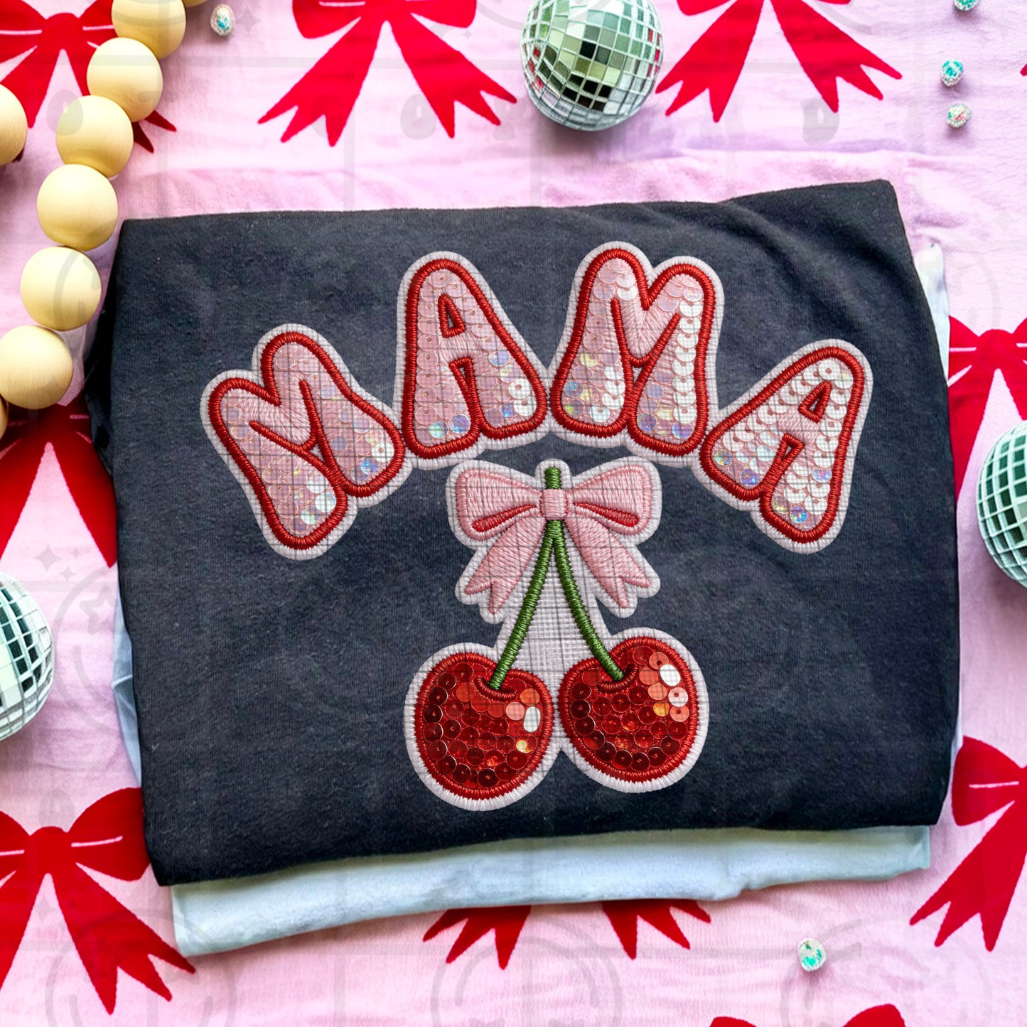Mama sequin cherries