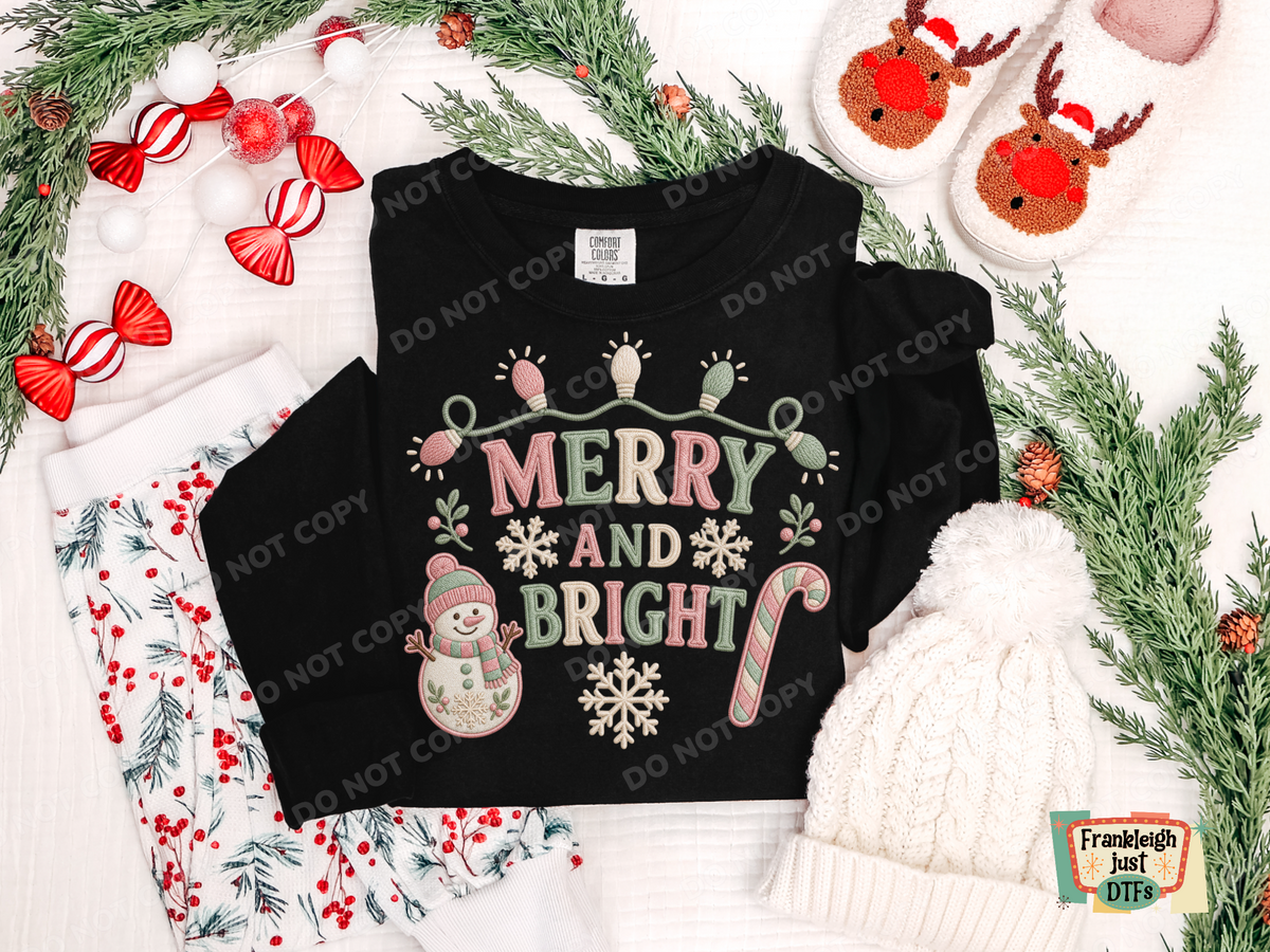 Merry and Bright snowman