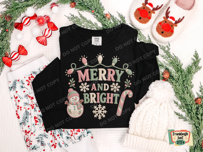 Merry and Bright snowman