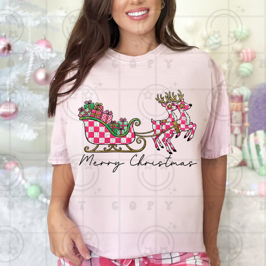 Preppy pink Merry Christmas