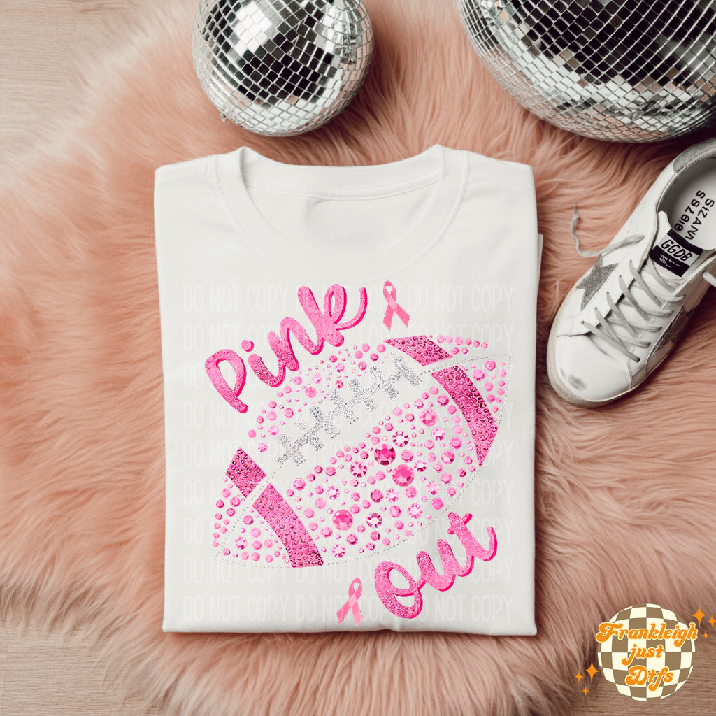 Pink Out (Rhinestone Football)