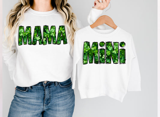 Mama Faux Sequin (st patty)