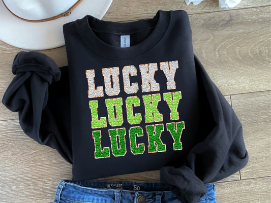 Lucky Stacked Faux Chenille