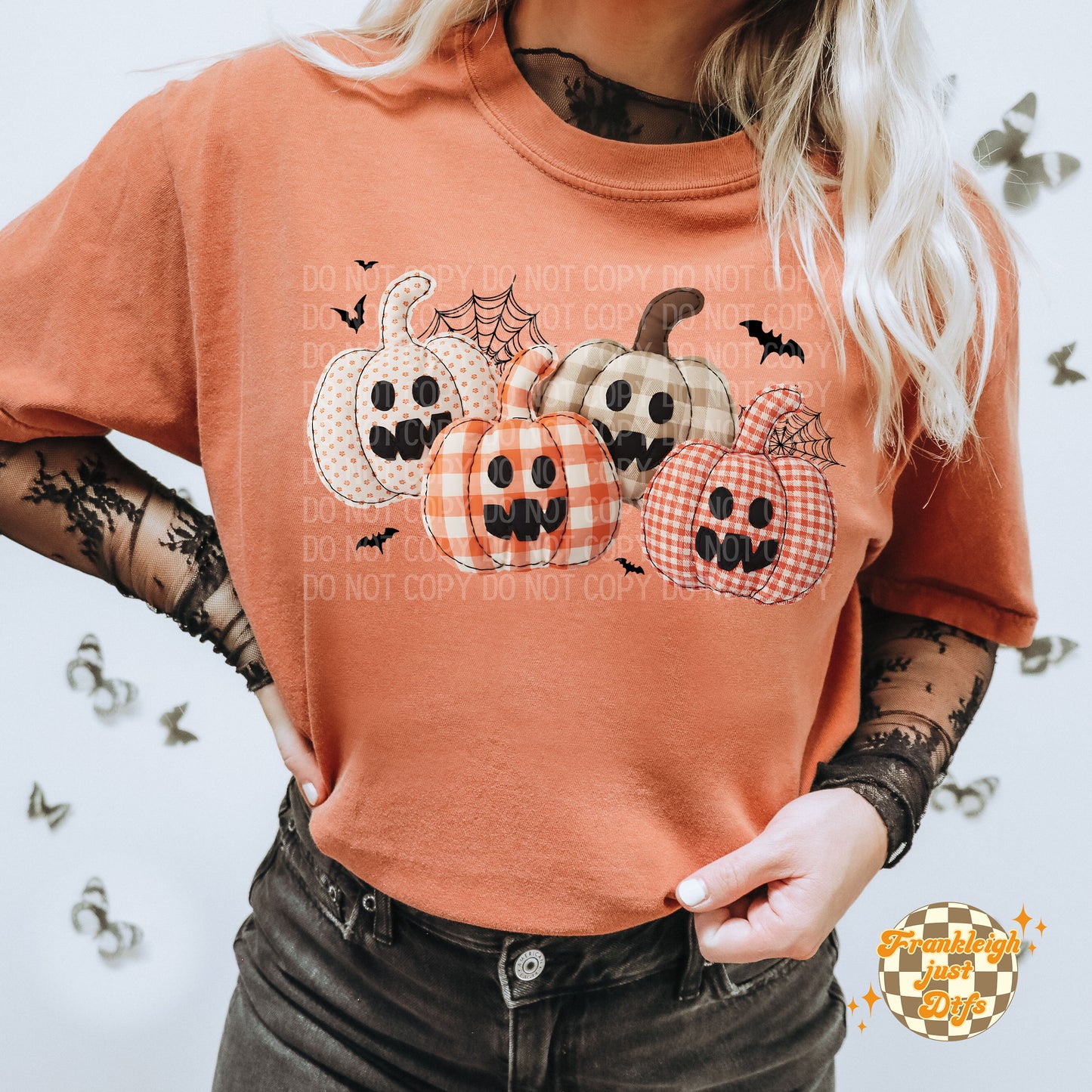 Quilted Pumpkins (black bats)